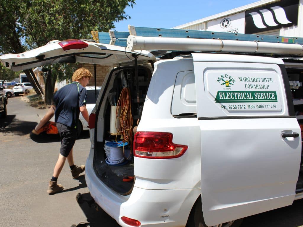 Emergency electrician attending call-out in Margaret River